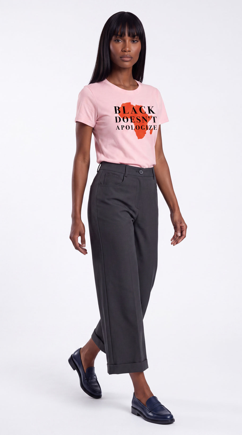 Women's Slim Fit Crewneck Tee | BLACK DOESN'T APOLOGIZE