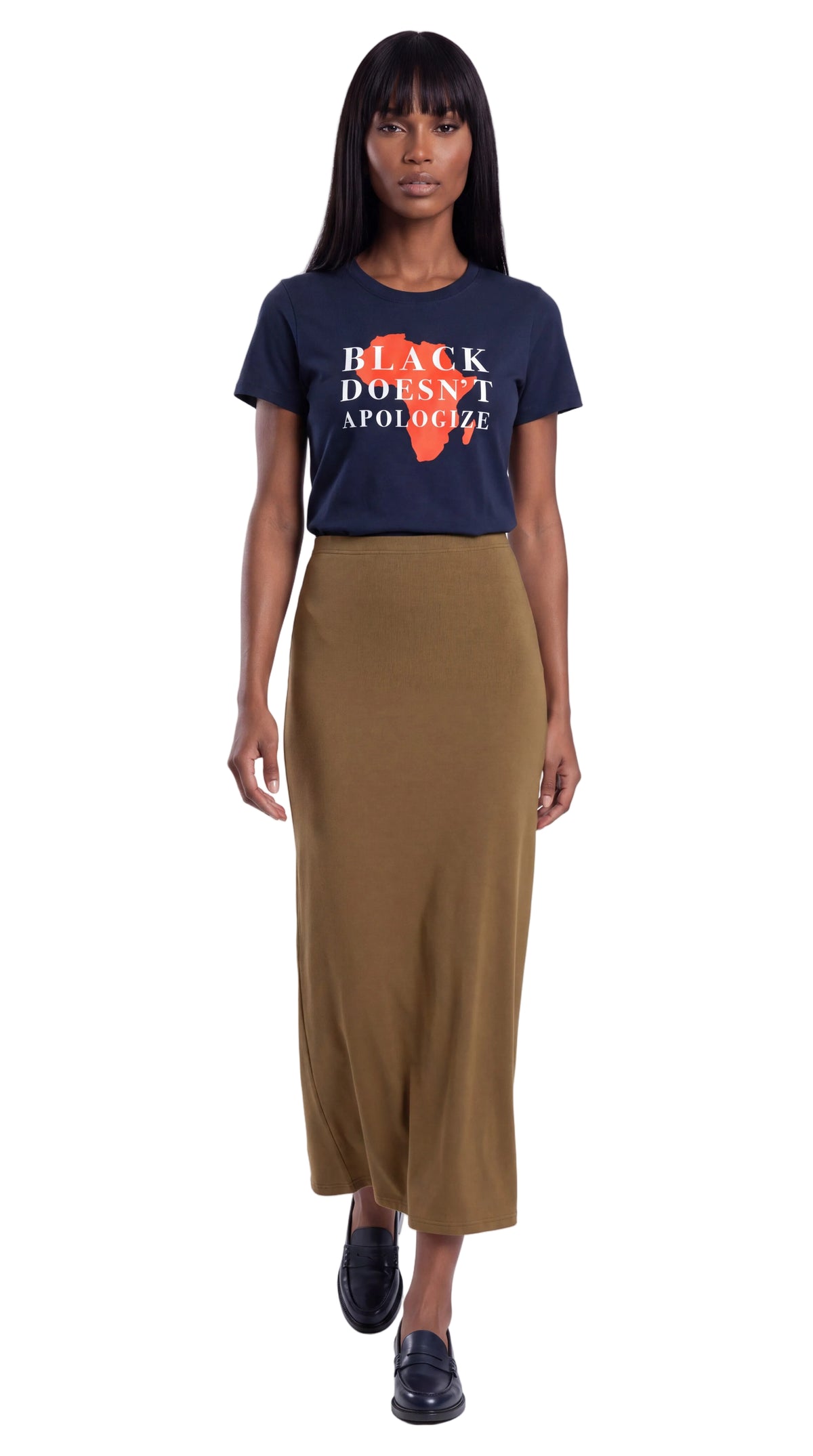 Women's Slim Fit Crewneck Tee | BLACK DOESN'T APOLOGIZE