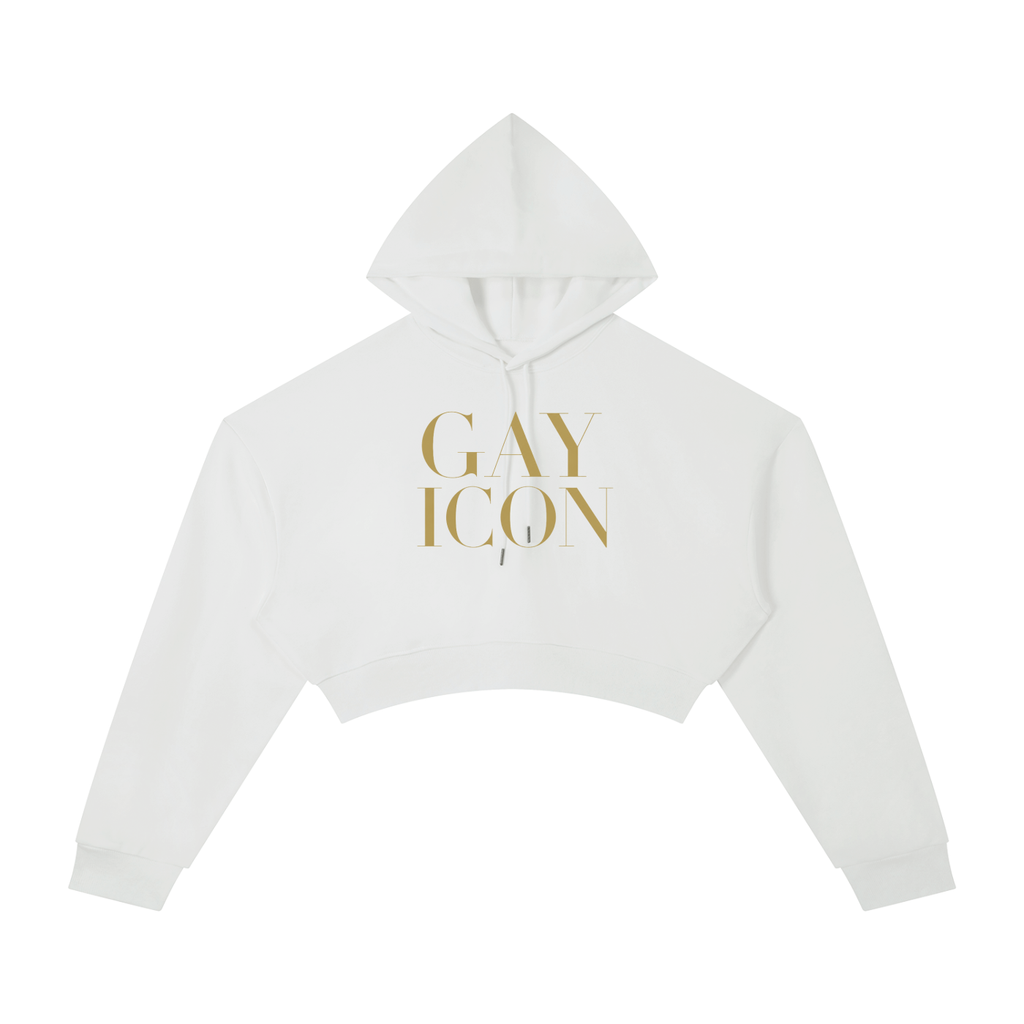 Women's Cropped Hoodie Gold Logo