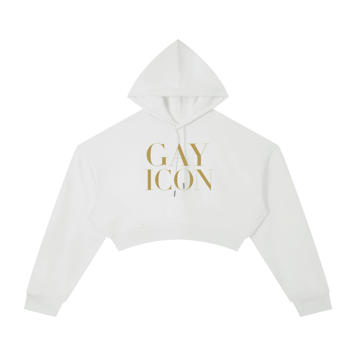 Women's Cropped Hoodie Gold Logo