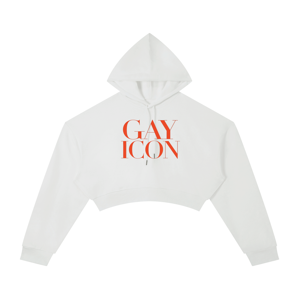 Women's Cropped Hoodie Red Logo
