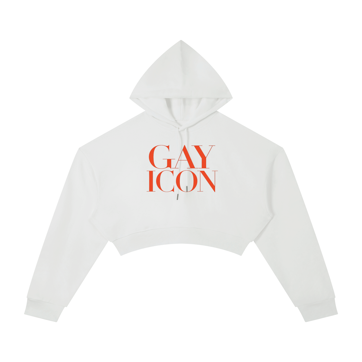 Women's Cropped Hoodie Red Logo