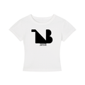 Women's Cropped Crewneck Tee Black Logo