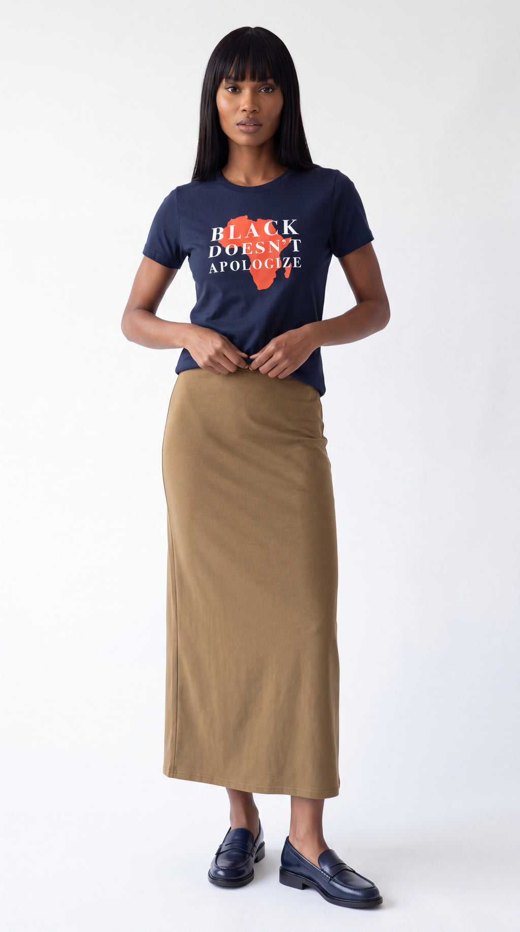 Women's Slim Fit Crewneck Tee | BLACK DOESN'T APOLOGIZE