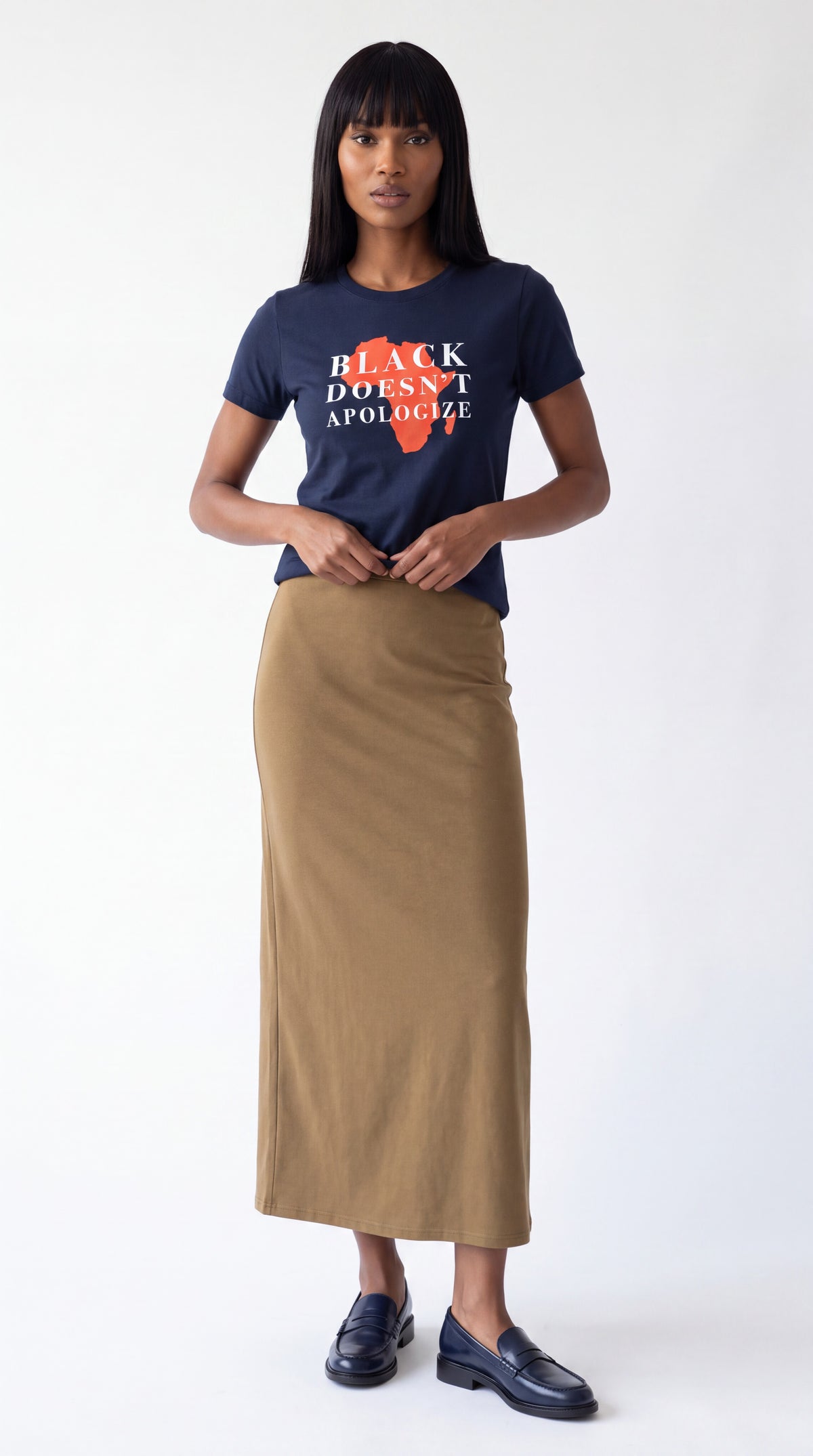 Women's Slim Fit Crewneck Tee | BLACK DOESN'T APOLOGIZE