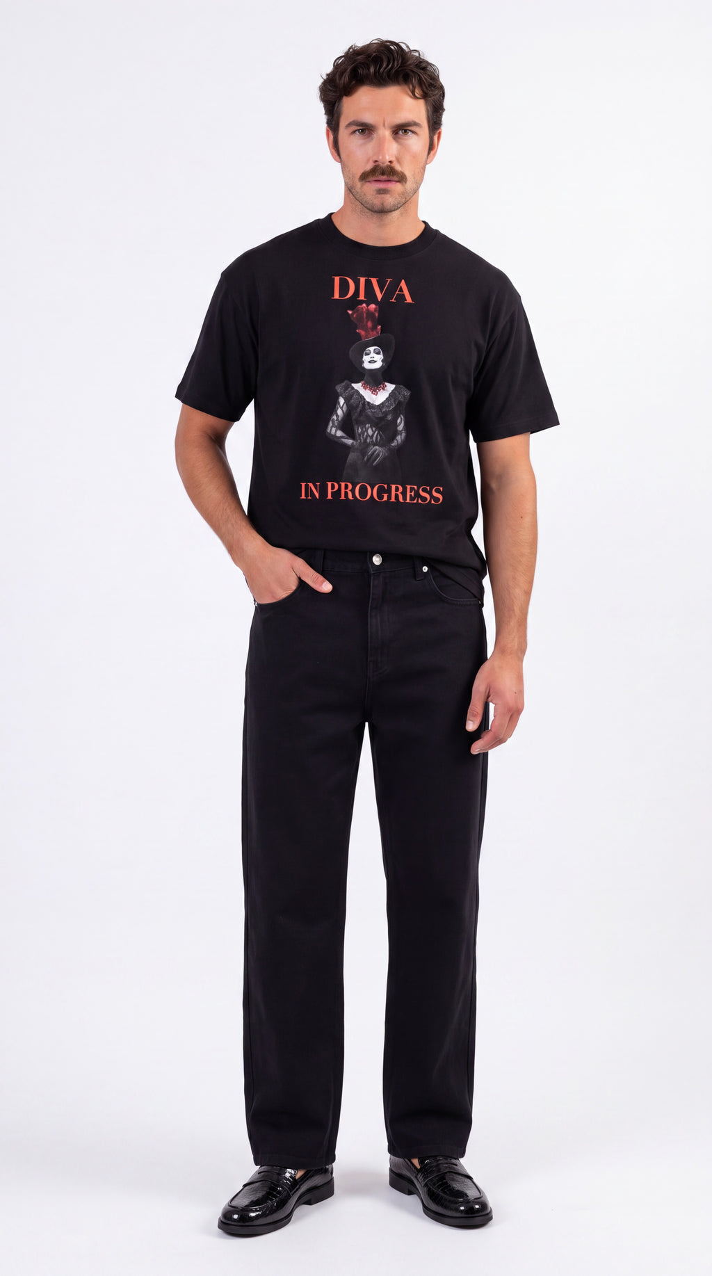 Unisex Heavyweight Oversized 100% Cotton Tee | DIVA IN PROGRESS