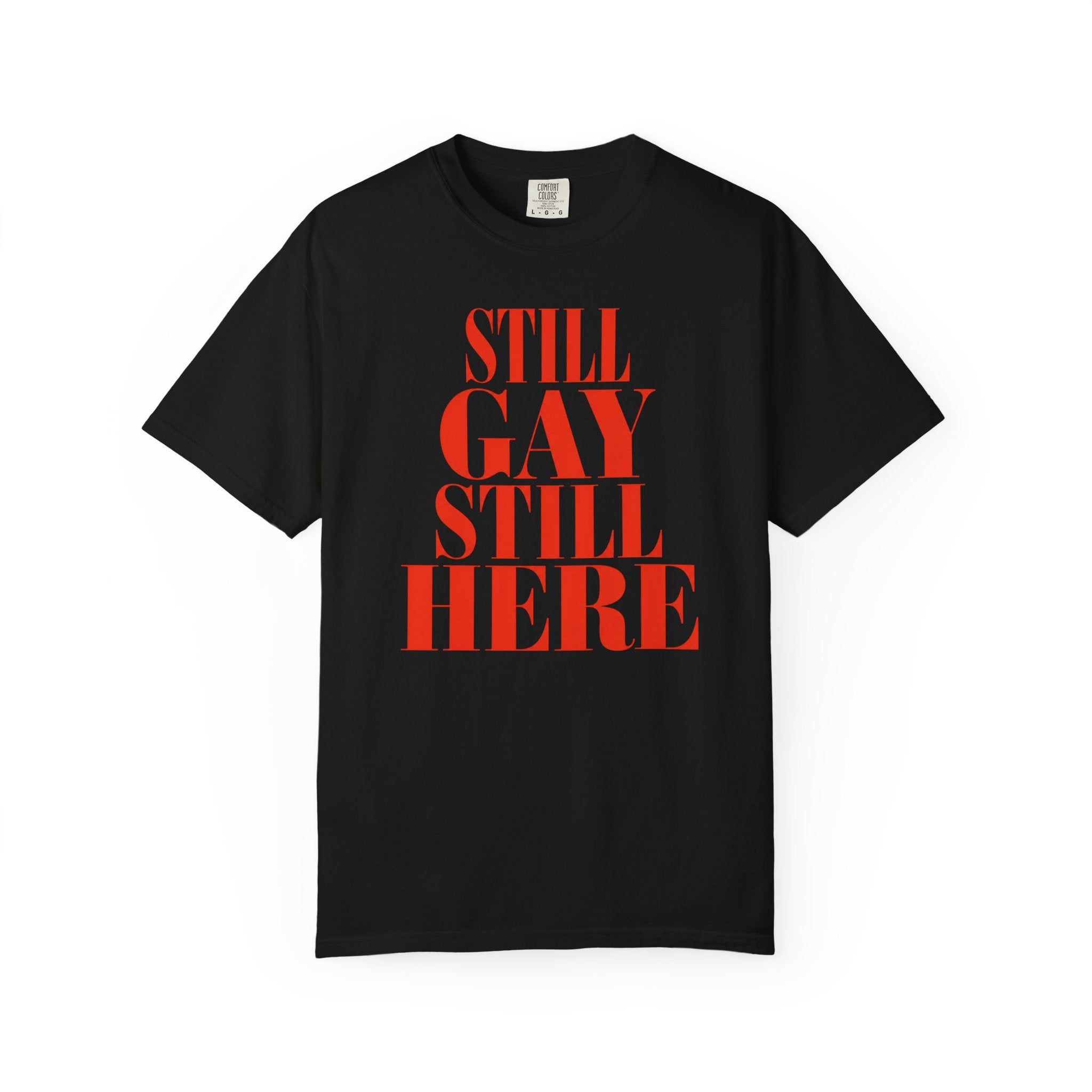 Crewneck Unisex Tee Shirt | STILL GAY STILL HERE | CONVERSATION COLLECTION