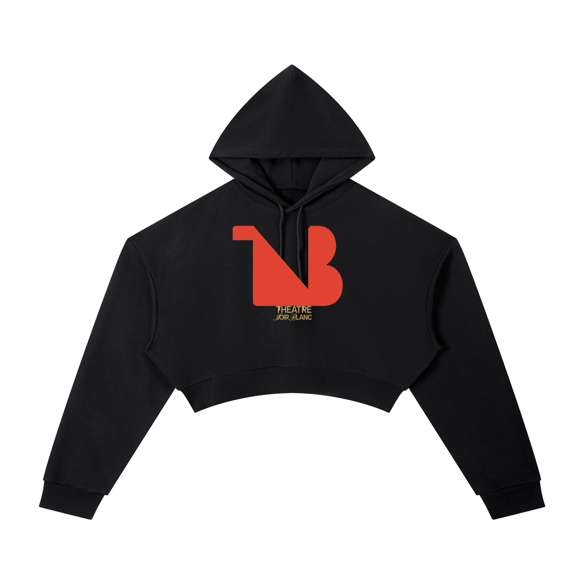 Women's Cropped Hoodie Red Logo