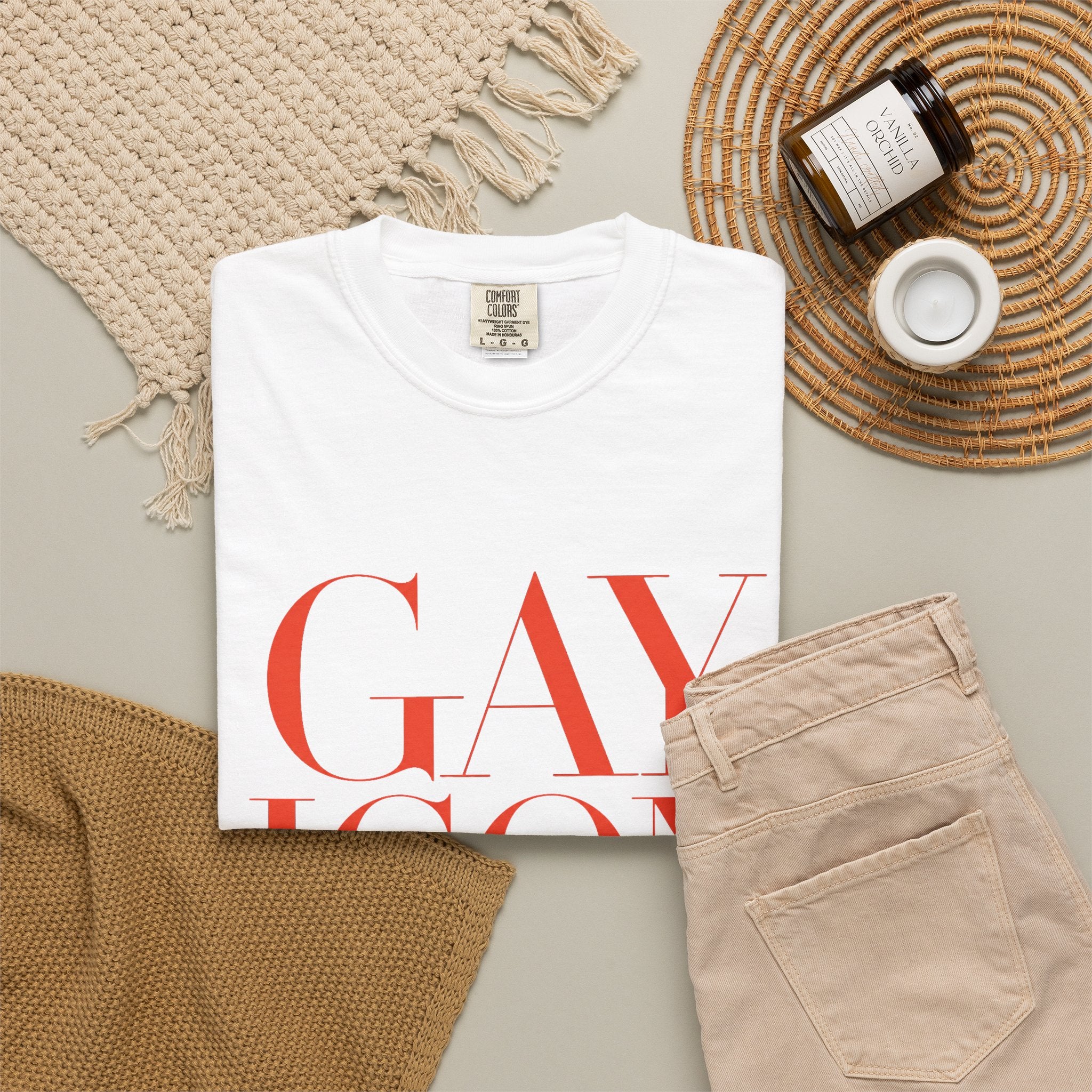 Crewneck Relaxed Fit Tee Shirt | GAY ICON | GAY ICON COLLECTION
