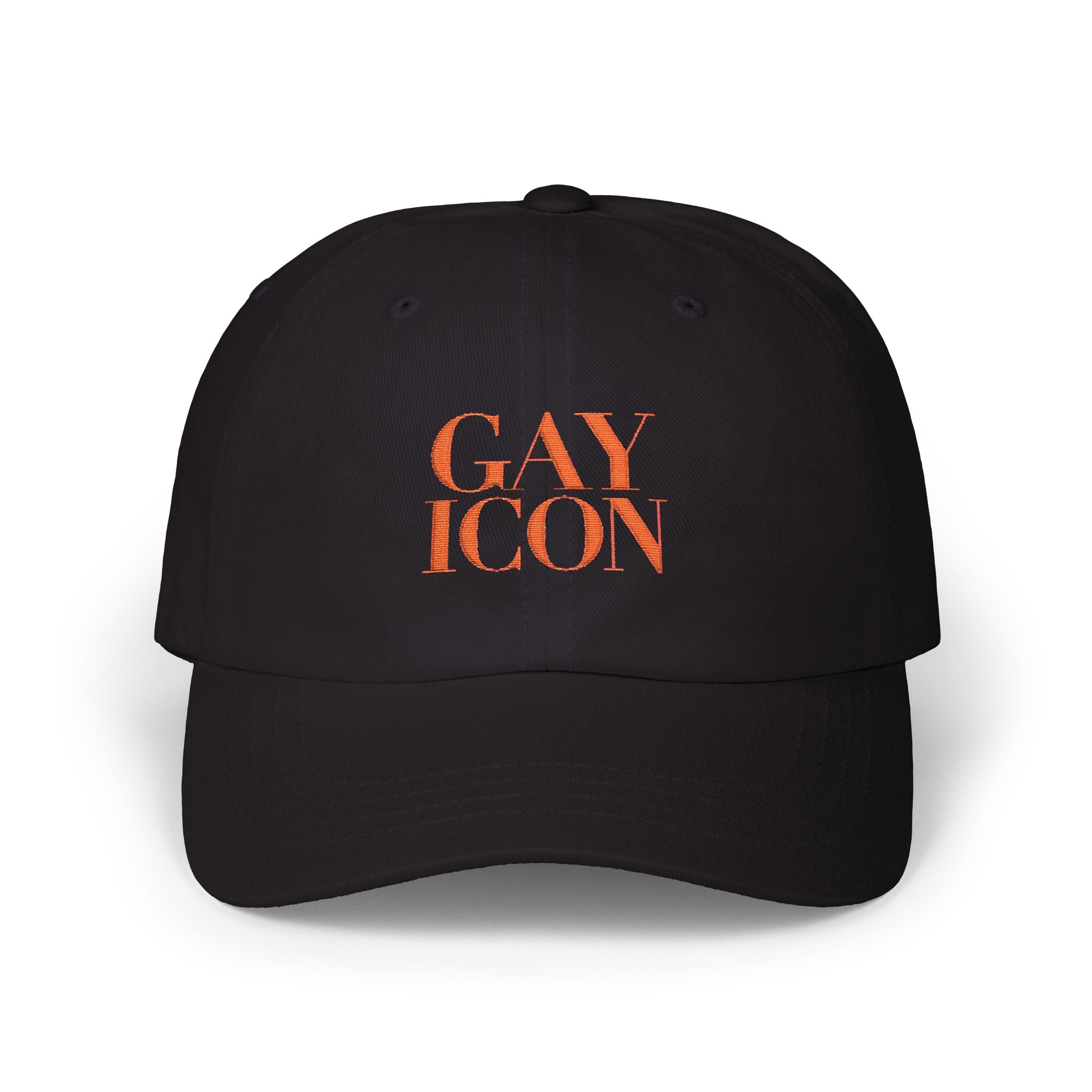 LGBTQ+ Embroidered Baseball Cap — GAY ICON | Noir Aesthetic