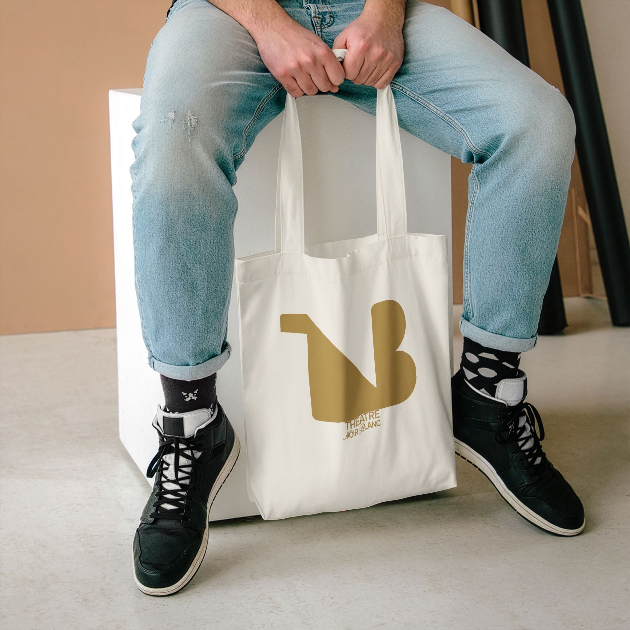 Noir Aesthetic Canvas Tote Bag — THEATRE NOIR BLANC | Theatre-Inspired Fashion
