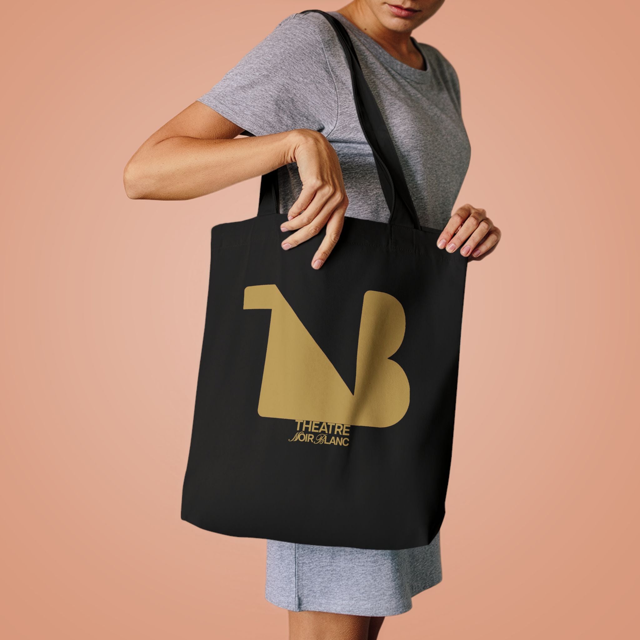 Noir Aesthetic Canvas Tote Bag — THEATRE NOIR BLANC | Theatre-Inspired Fashion