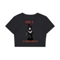 Fitted Crop Graphic Tee — DIVA IN PROGRESS | Noir Aesthetic