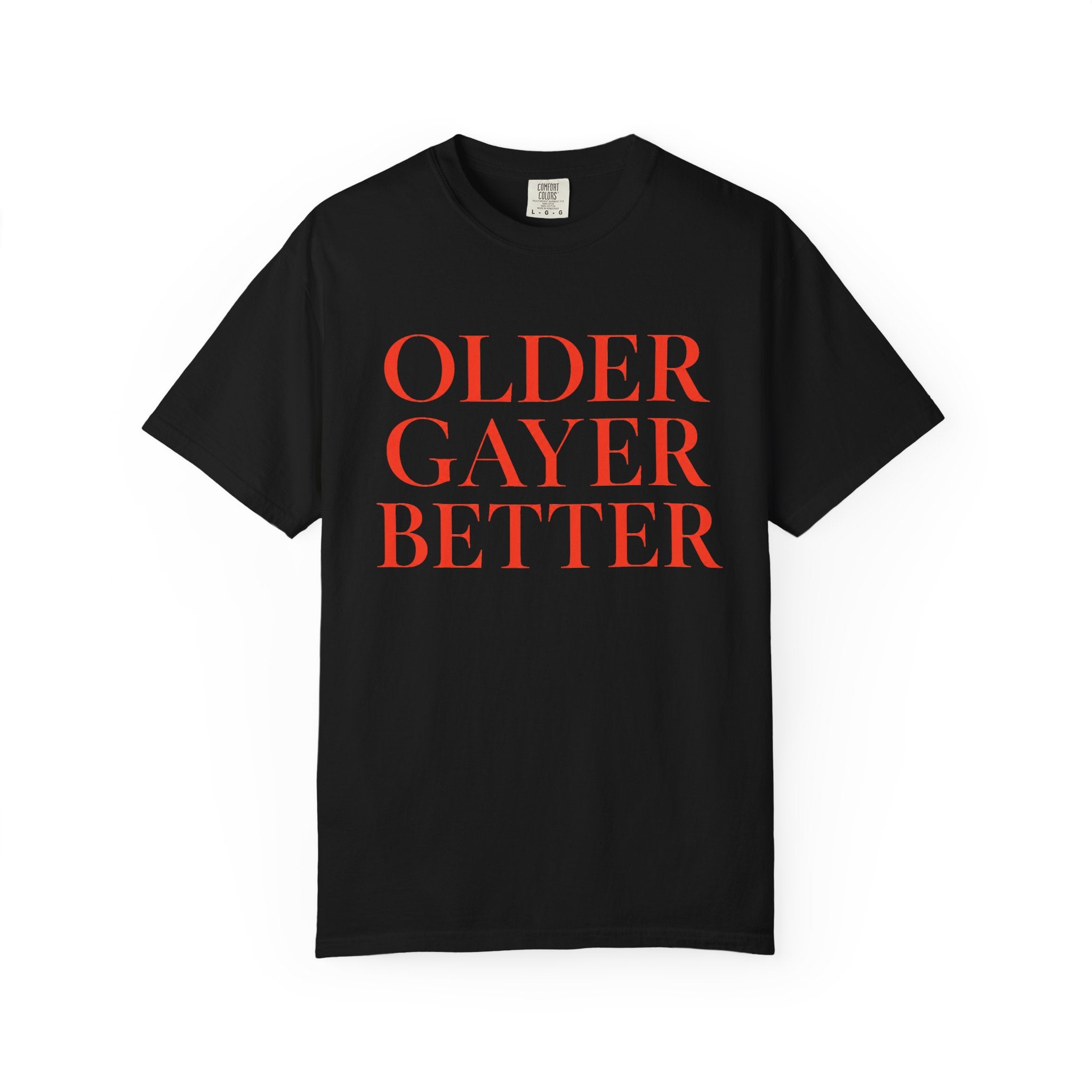 Rundhals-T-Shirt in lockerer Passform | ÄLTER SCHWULER BESSER | GAY ICON KOLLEKTION