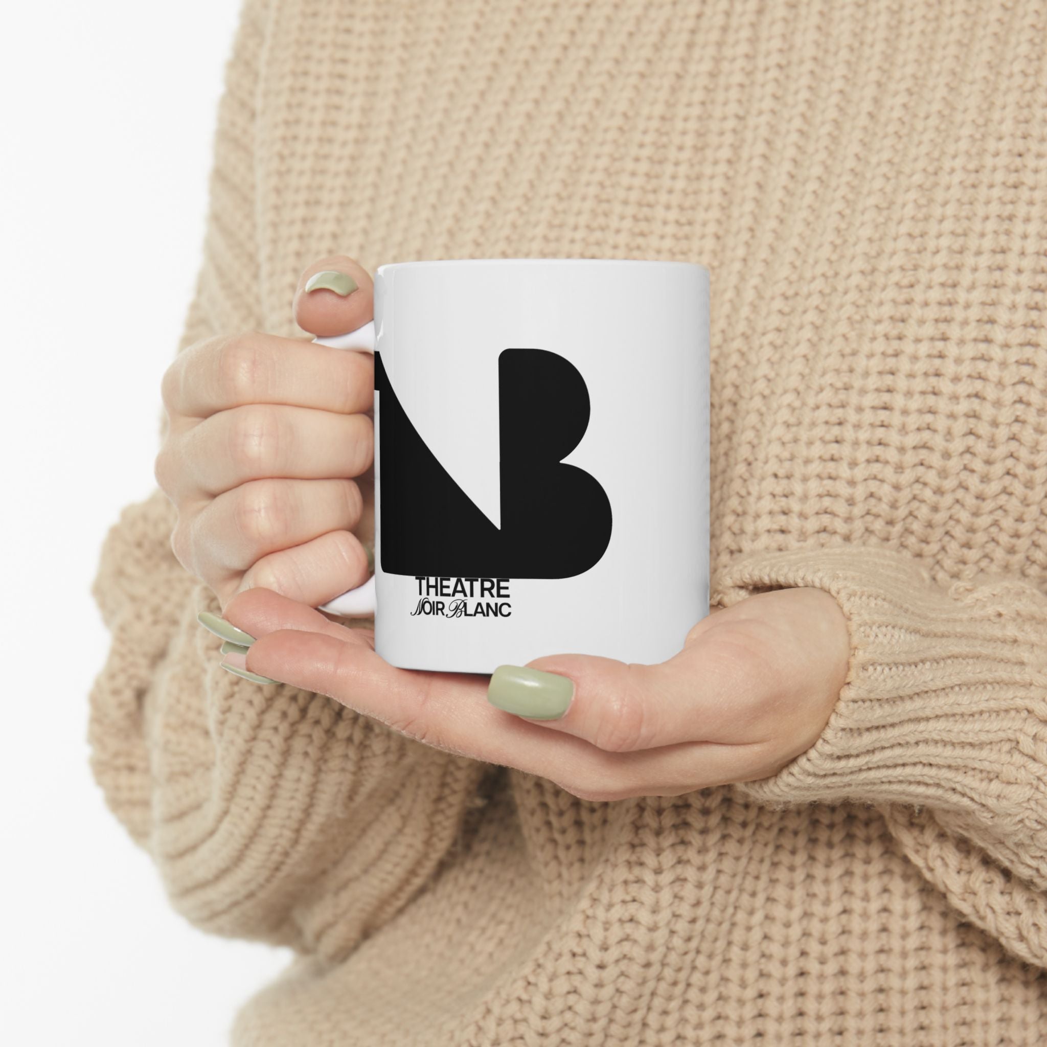 Theatre Noir Blanc Ceramic Mug - Black Logo