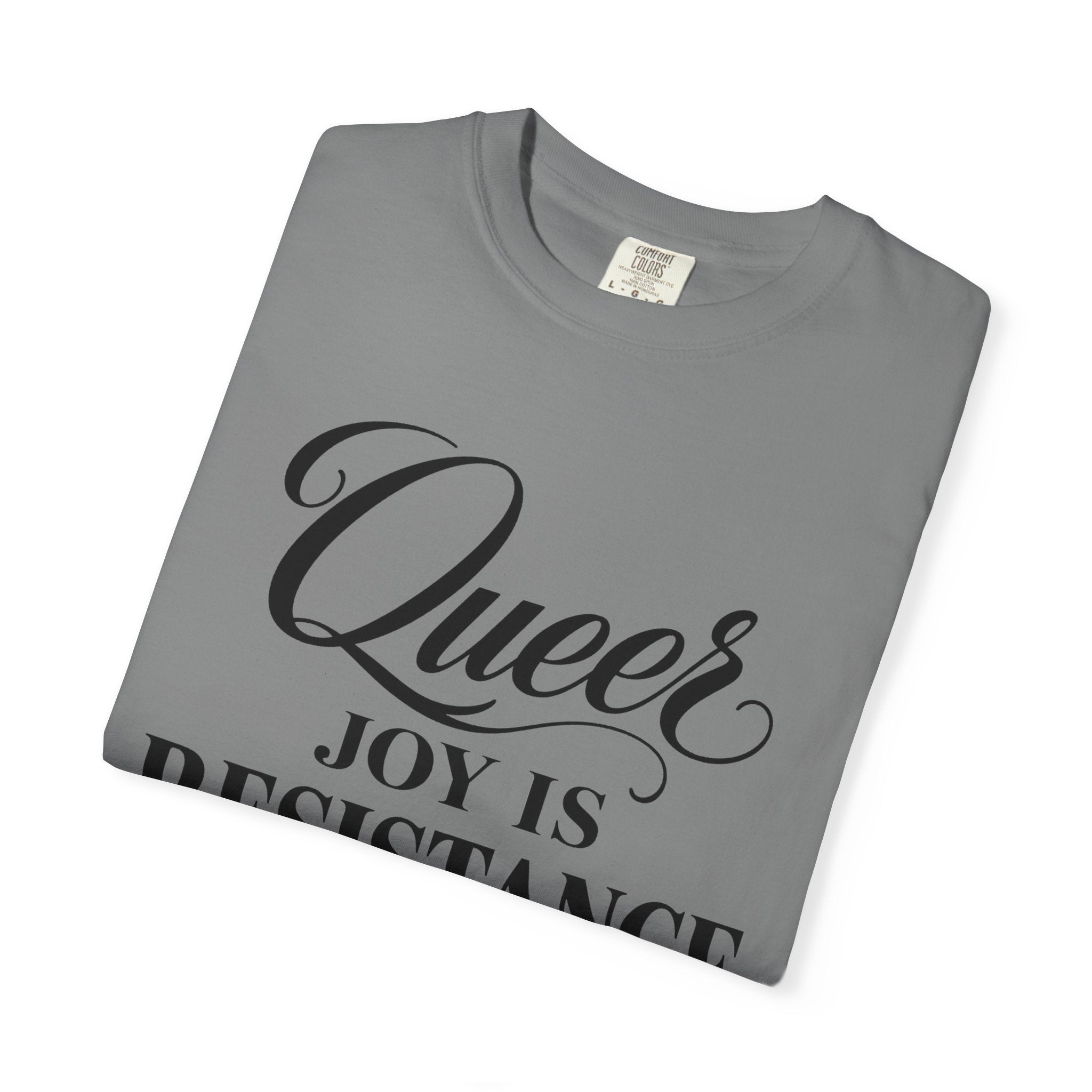 Crewneck Relaxed Fit Tee Shirt | QUEER JOY IS RESISTANCE | CONVERSATION COLLECTION