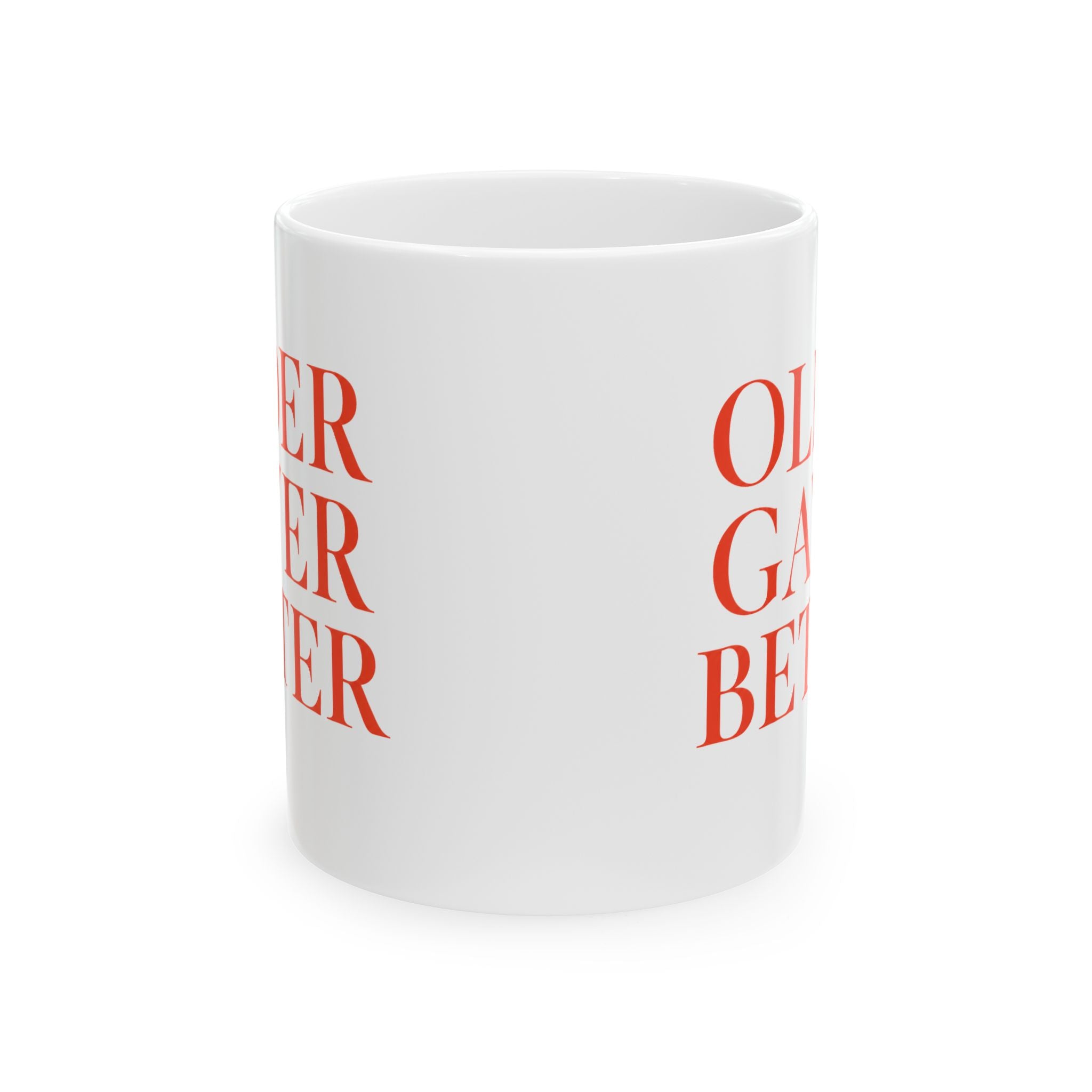 OLDER GAYER BETTER Ceramic Mug — LGBTQ+ Gift | Theatre Noir Blanc