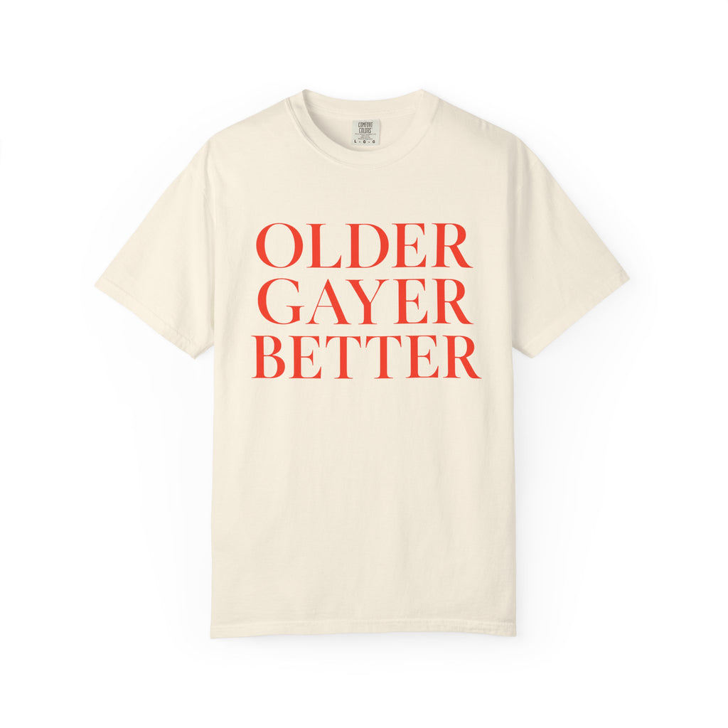 Rundhals-T-Shirt in lockerer Passform | ÄLTER SCHWULER BESSER | GAY ICON KOLLEKTION