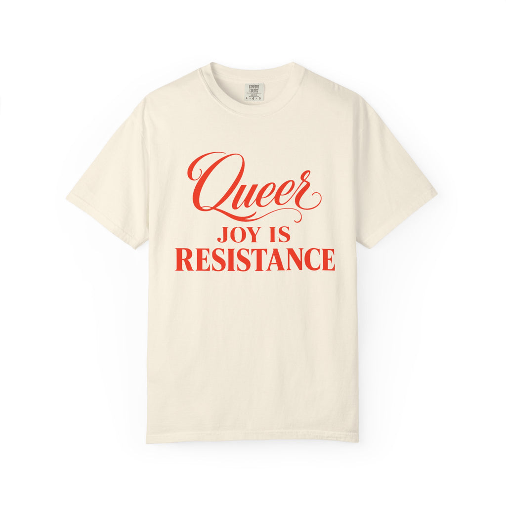 Crewneck Relaxed Fit Tee — QUEER JOY IS RESISTANCE | Conversation Collection