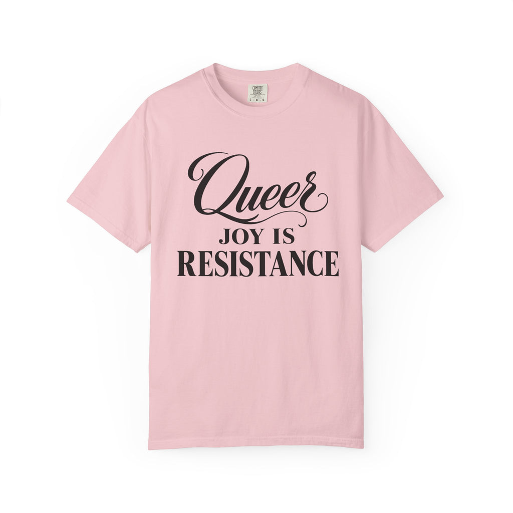 Crewneck Relaxed Fit Tee Shirt | QUEER JOY IS RESISTANCE | CONVERSATION COLLECTION