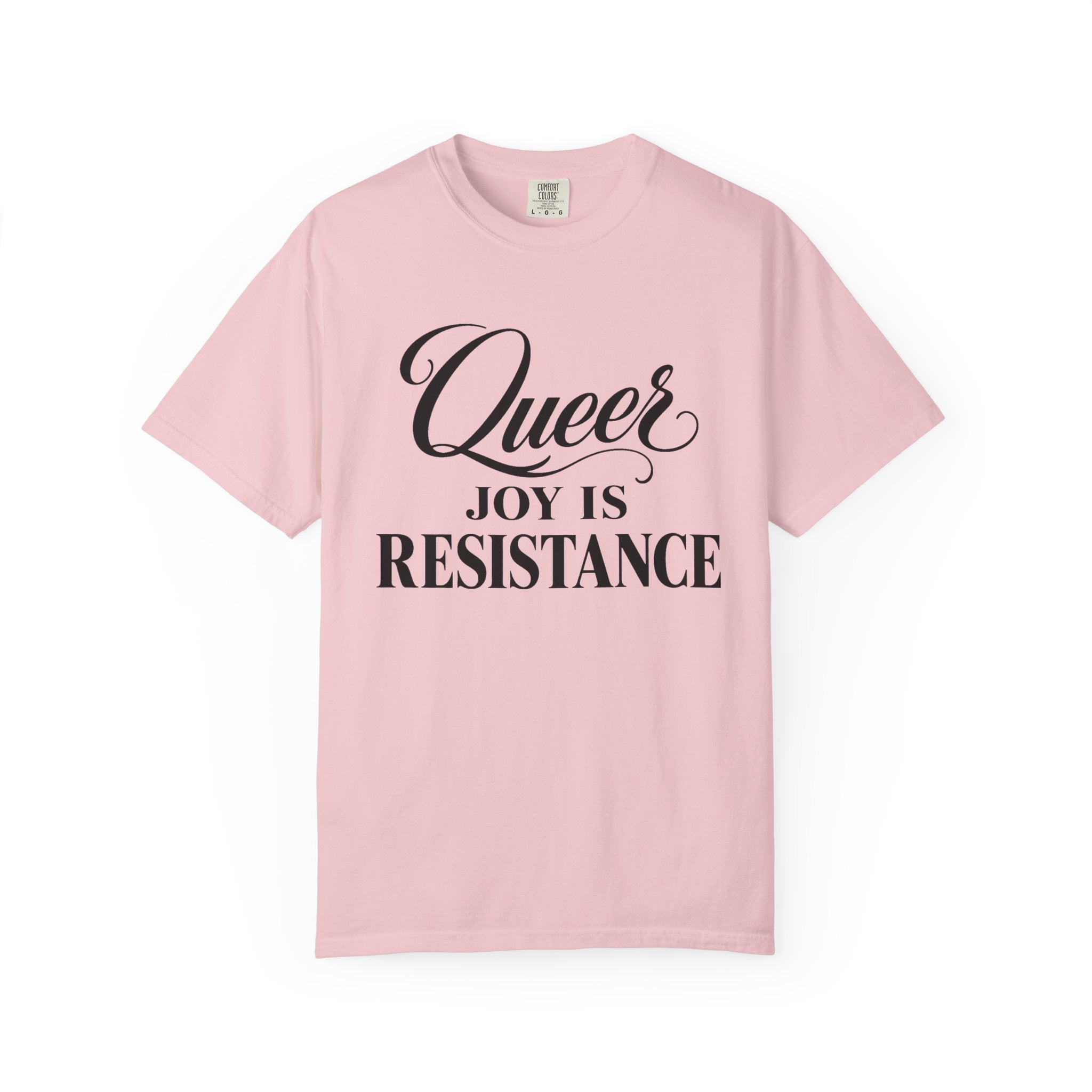 Crewneck Relaxed Fit Tee Shirt | QUEER JOY IS RESISTANCE | CONVERSATION COLLECTION
