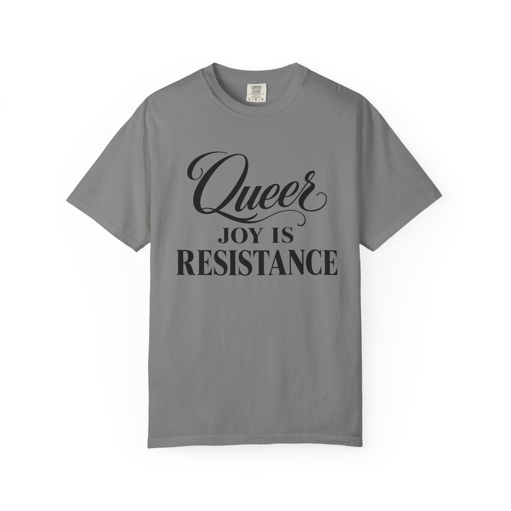 Crewneck Relaxed Fit Tee Shirt | QUEER JOY IS RESISTANCE | CONVERSATION COLLECTION