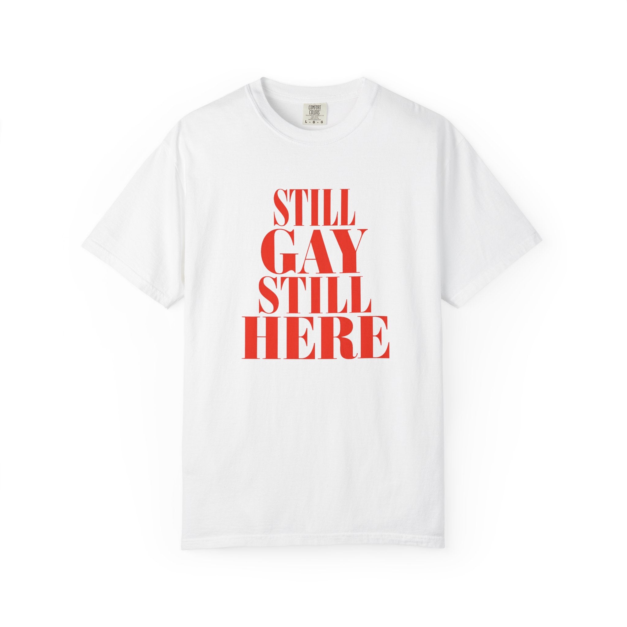 Crewneck Relaxed Fit Tee — STILL GAY STILL HERE | Gay Icon Collection