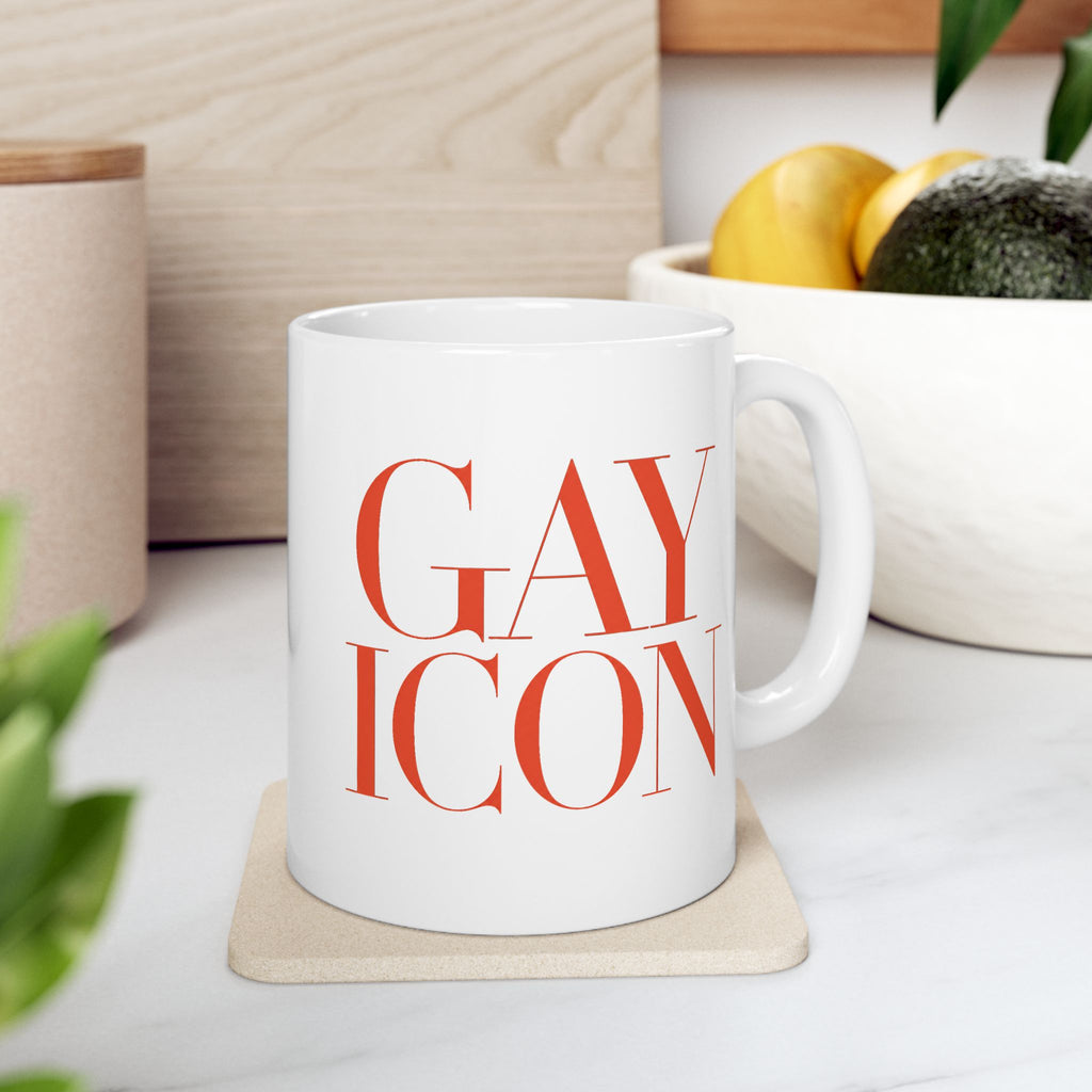 GAY ICON Ceramic Mug — LGBTQ+ Theatre Gift | Theatre Noir Blanc