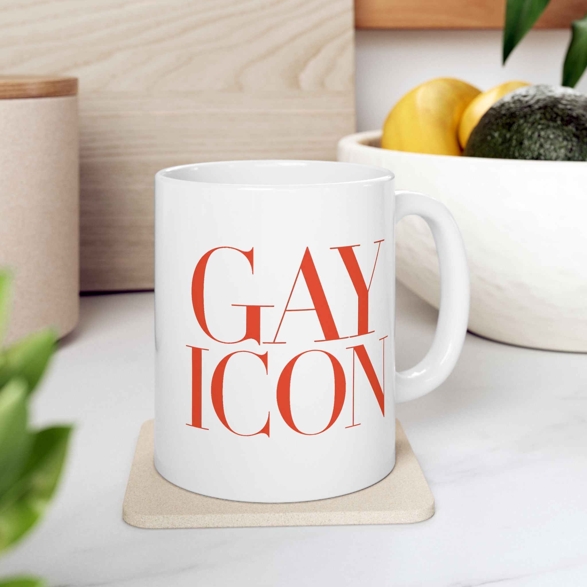 GAY ICON Ceramic Mug — LGBTQ+ Theatre Gift | Theatre Noir Blanc