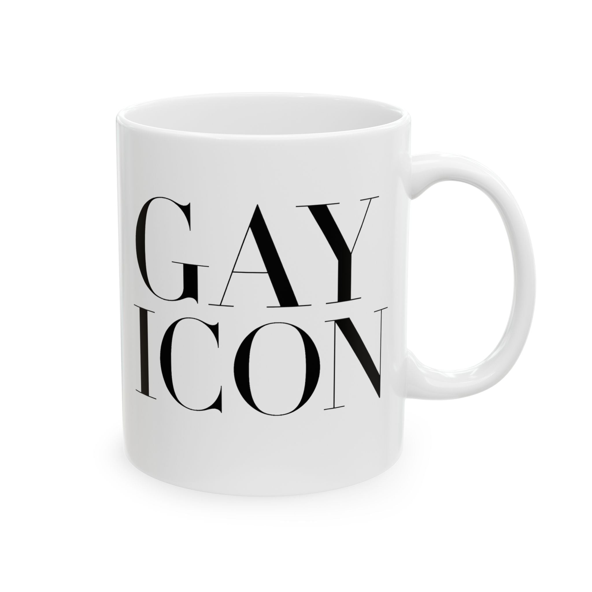 GAY ICON Ceramic Mug — LGBTQ+ Theatre Gift | Theatre Noir Blanc
