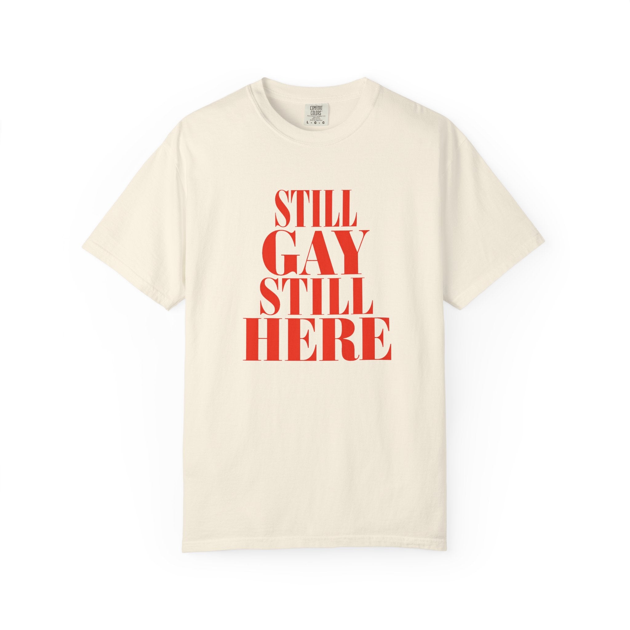 Crewneck Relaxed Fit Tee — STILL GAY STILL HERE | Gay Icon Collection