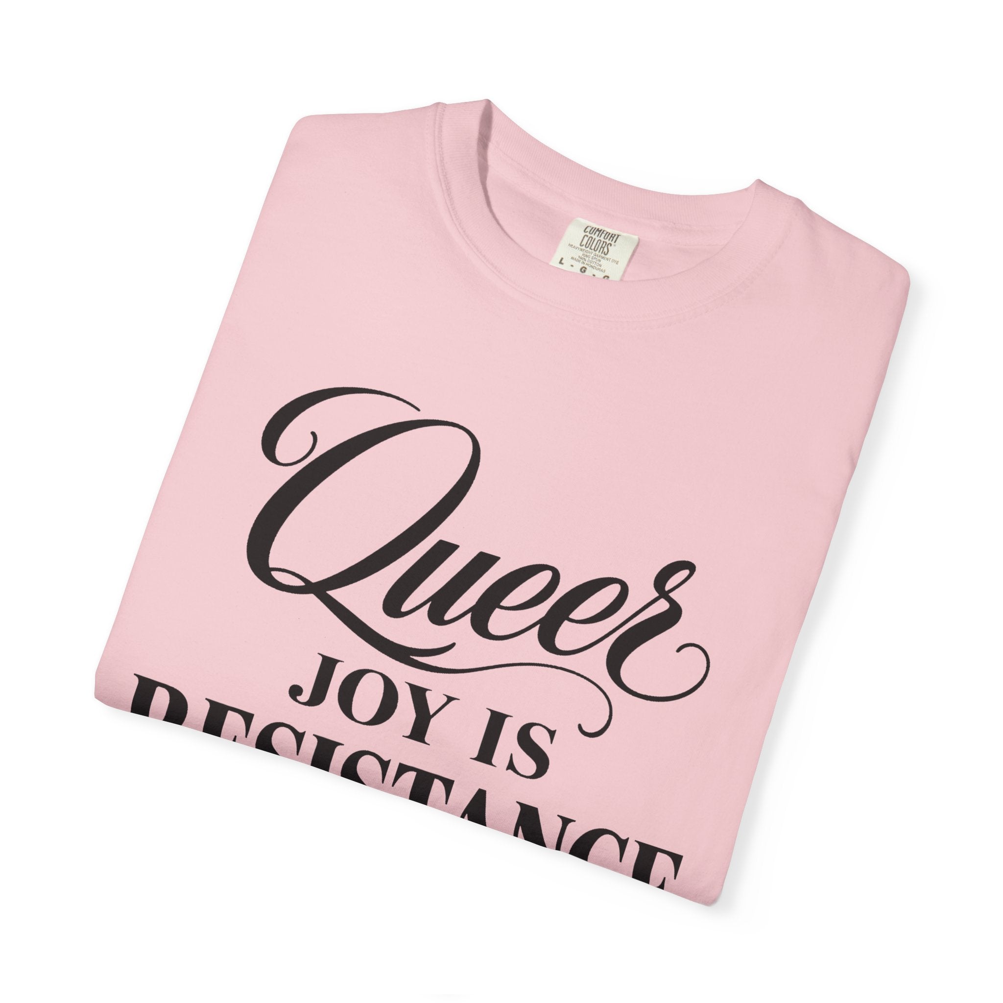 Crewneck Relaxed Fit Tee Shirt | QUEER JOY IS RESISTANCE | CONVERSATION COLLECTION