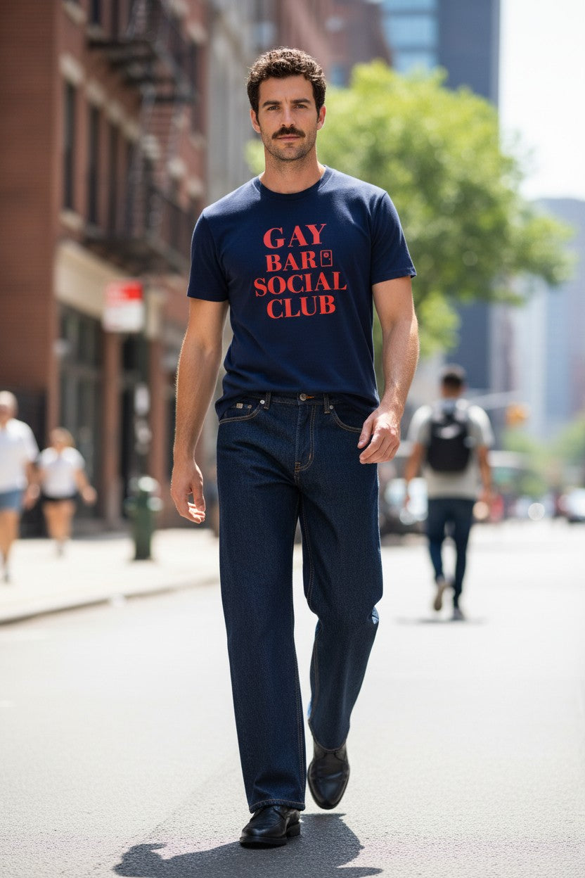 Unisex Seamless 100% Cotton T-Shirt | GAY BAR SOCIAL CLUB