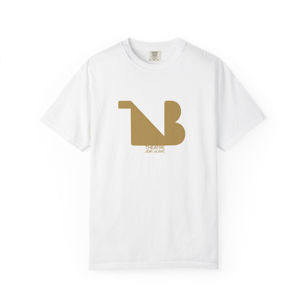 Crewneck Relaxed Fit Tee Shirts | THEATRE NOIR BLANC | Gold Logo
