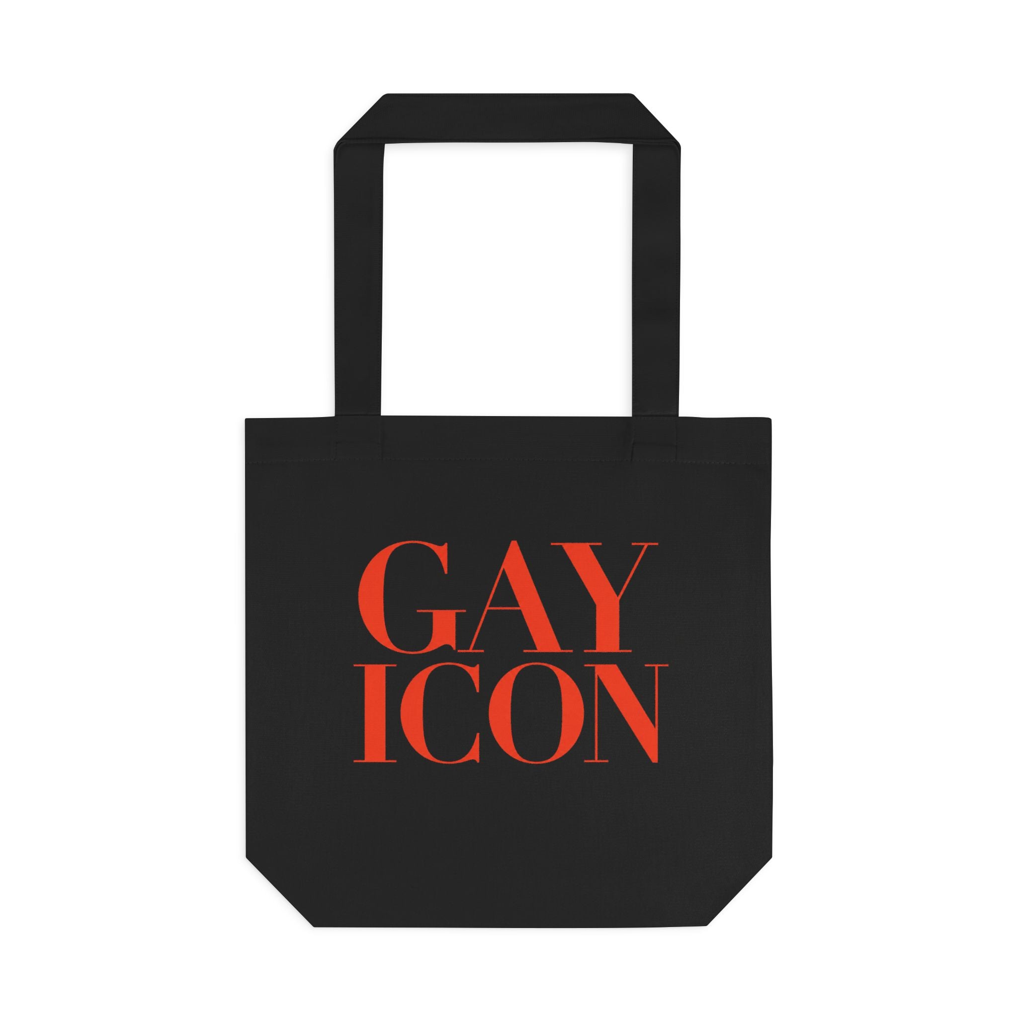 Bold LGBTQ+ Canvas Tote Bag — GAY ICON | Statement Fashion