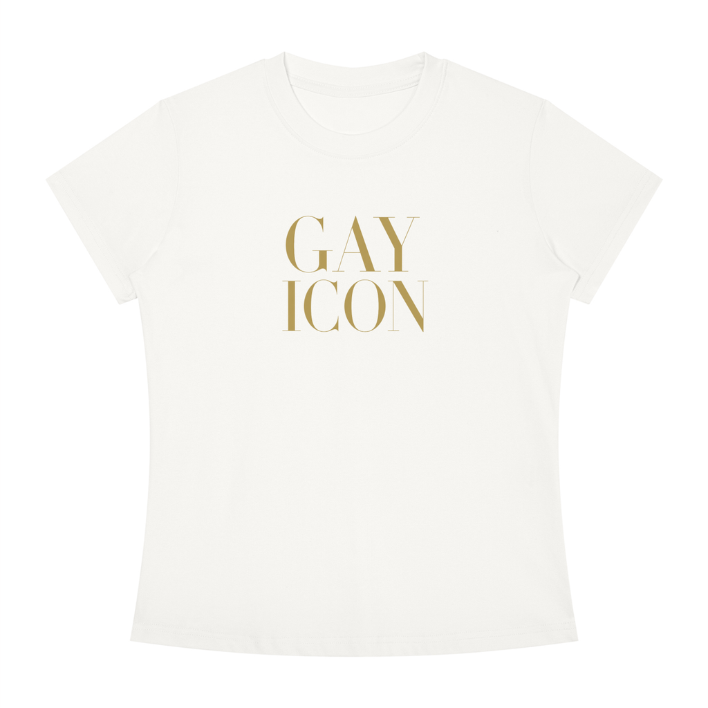 Women's Slim Fit Crewneck Tee Gold Logo
