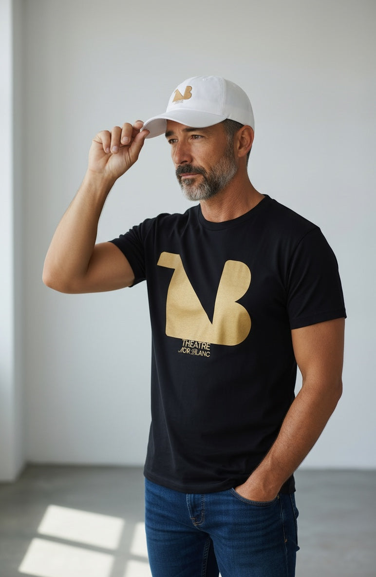 Theatre Noir Blanc Embroidered Baseball Cap — Gold Logo | Limited Edition