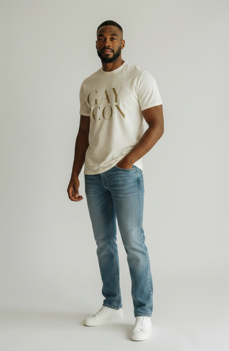 Crewneck Relaxed Fit Tee Shirt | GAY ICON | GAY ICON COLLECTION