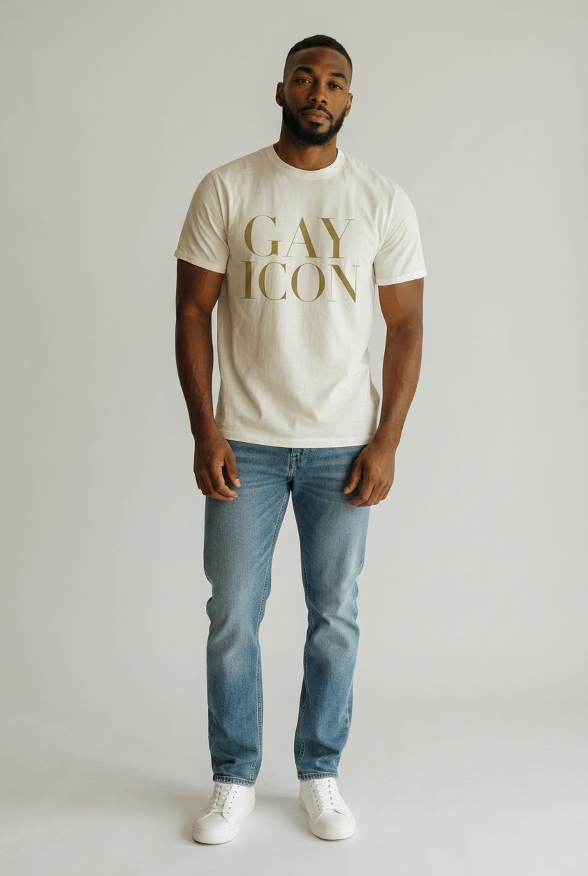 Crewneck Relaxed Fit Tee Shirt | GAY ICON | GAY ICON COLLECTION