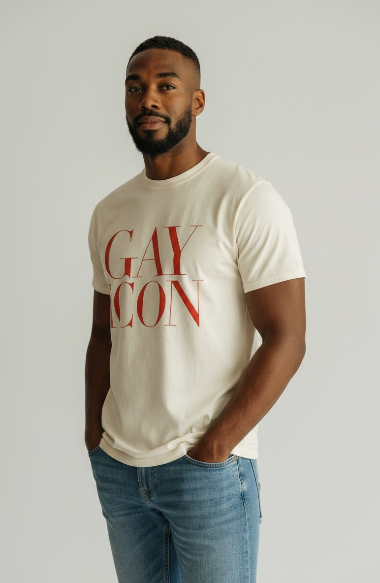 Crewneck Relaxed Fit Tee Shirt | GAY ICON | GAY ICON COLLECTION