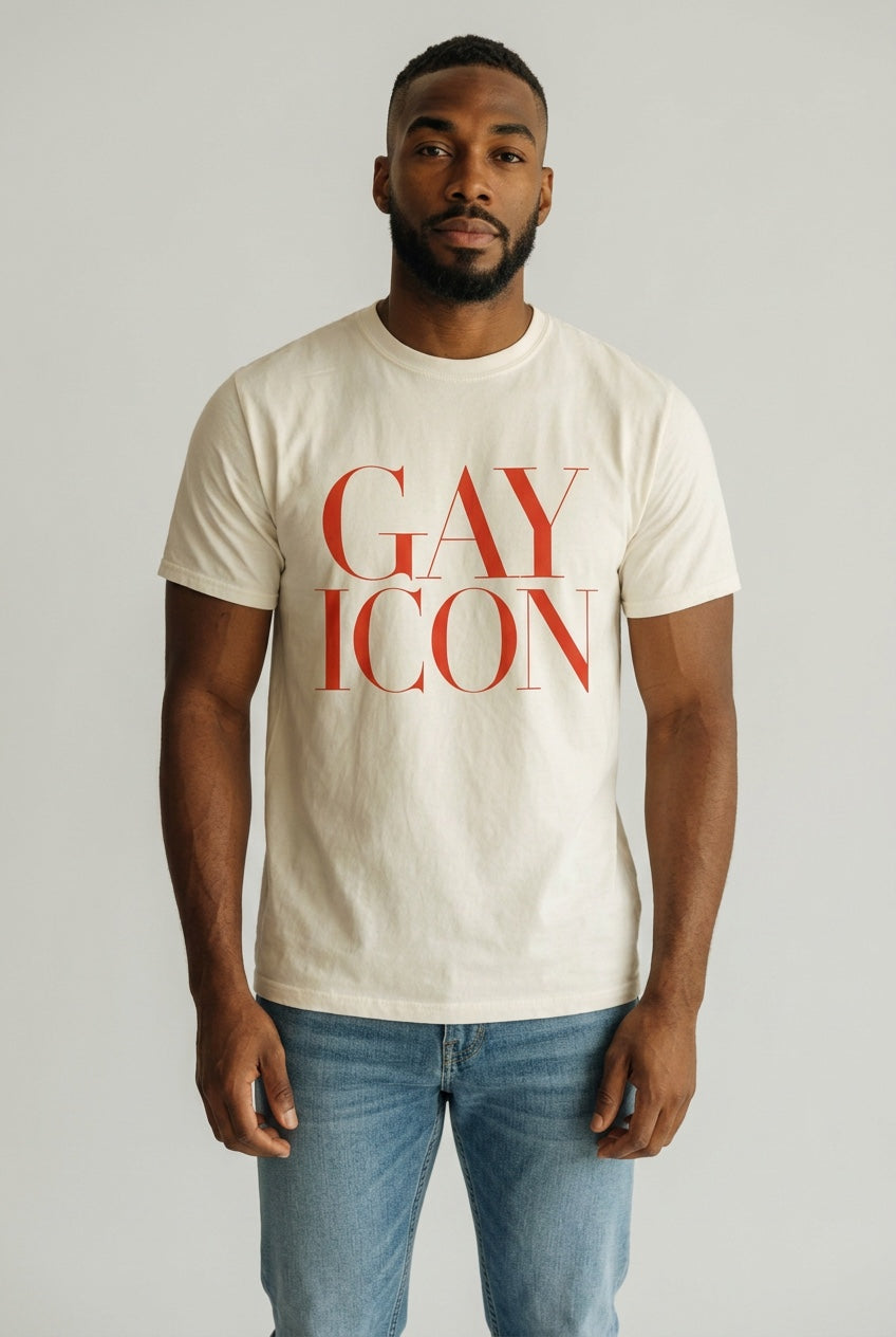 Crewneck Relaxed Fit Tee Shirt | GAY ICON | GAY ICON COLLECTION