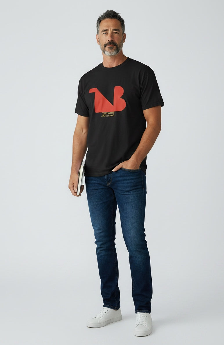 Crewneck Relaxed Fit Tee Shirts | THEATRE NOIR BLANC | Reg Logo