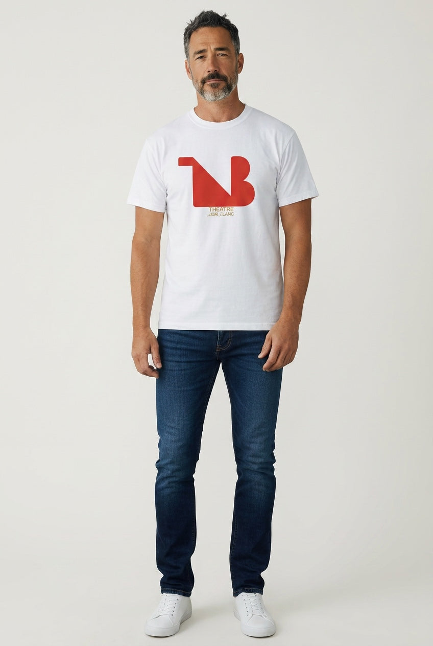 Crewneck Relaxed Fit Tee Shirts | THEATRE NOIR BLANC | Reg Logo