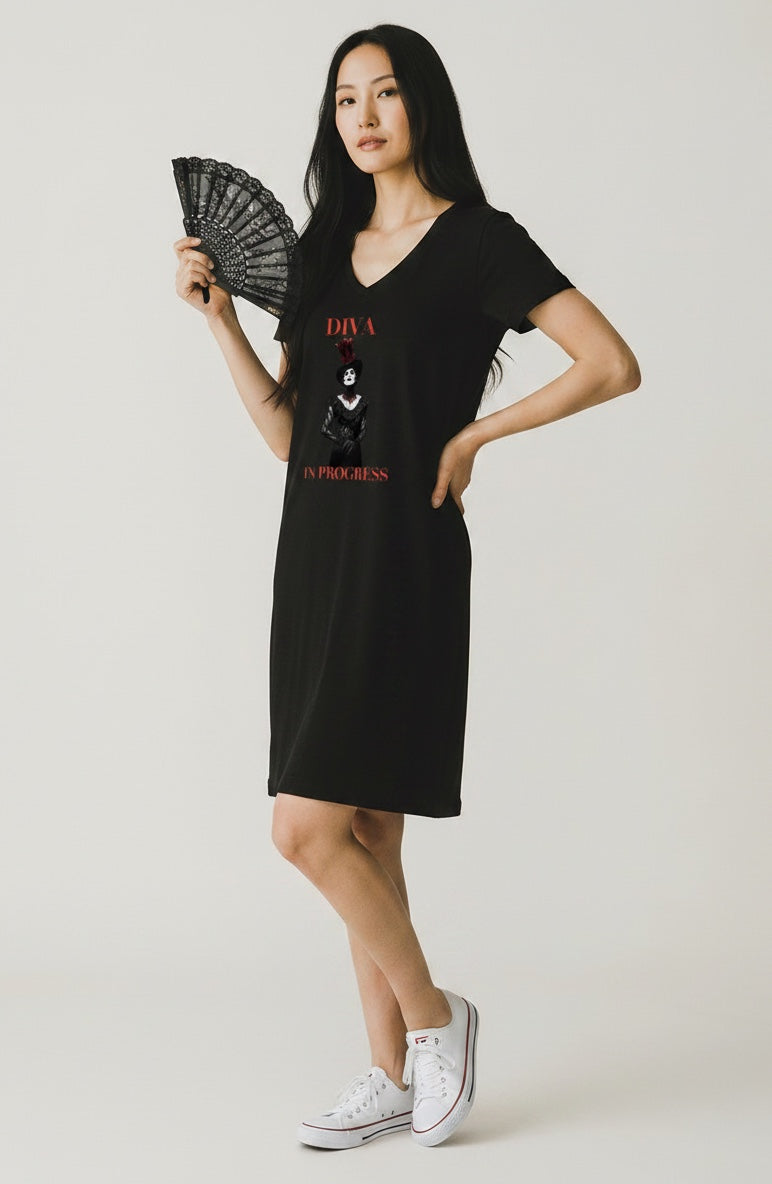 Women's V-Neck Coverup | DIVA IN PROGRESS | LE SALON NOIR COLLECTION
