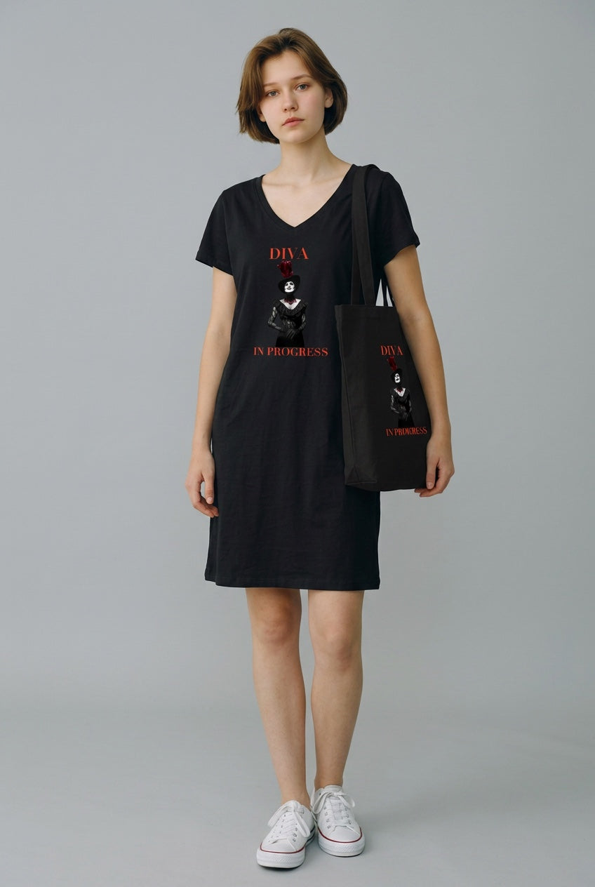 Women's V-Neck Coverup | DIVA IN PROGRESS | LE SALON NOIR COLLECTION