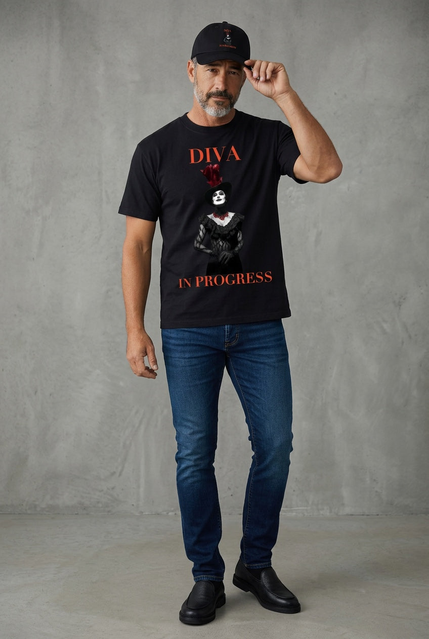 Statement Embroidered Baseball Cap — DIVA IN PROGRESS | Noir Aesthetic