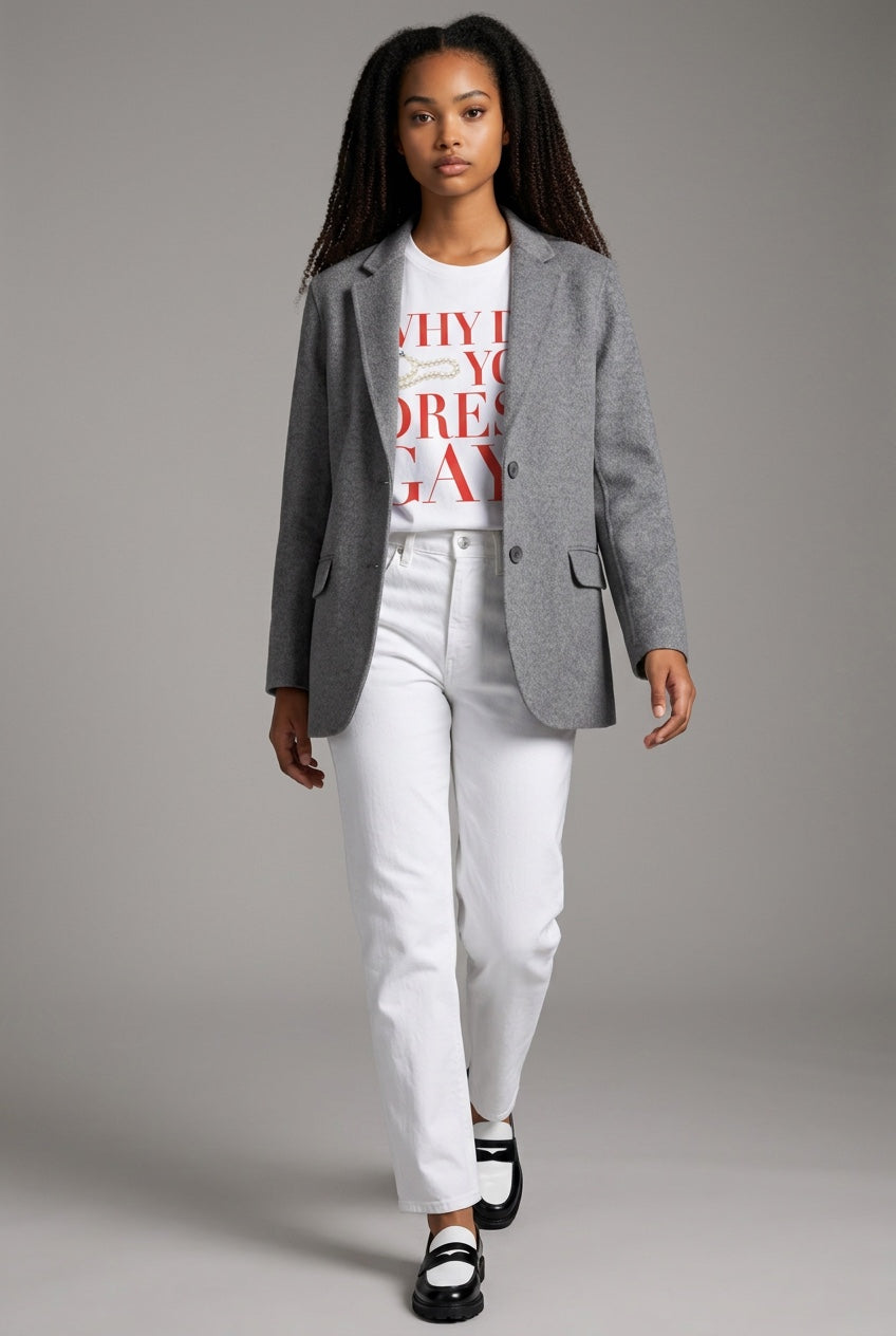 Crewneck Relaxed Fit Tee Shirt |WHY DO YOU DRESS GAY? | CONVERSATION COLLECTION