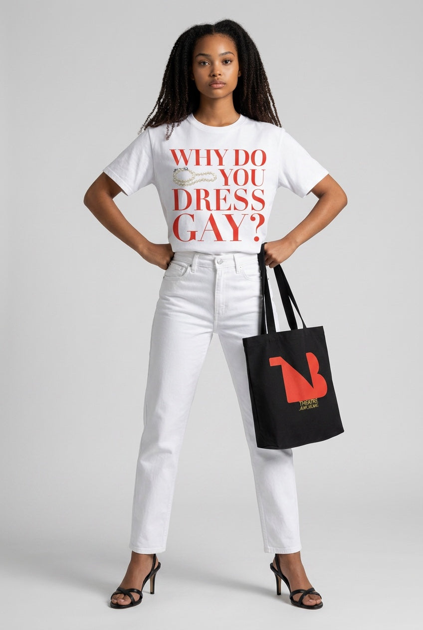Noir Aesthetic Canvas Tote Bag — THEATRE NOIR BLANC | Theatre-Inspired Fashion