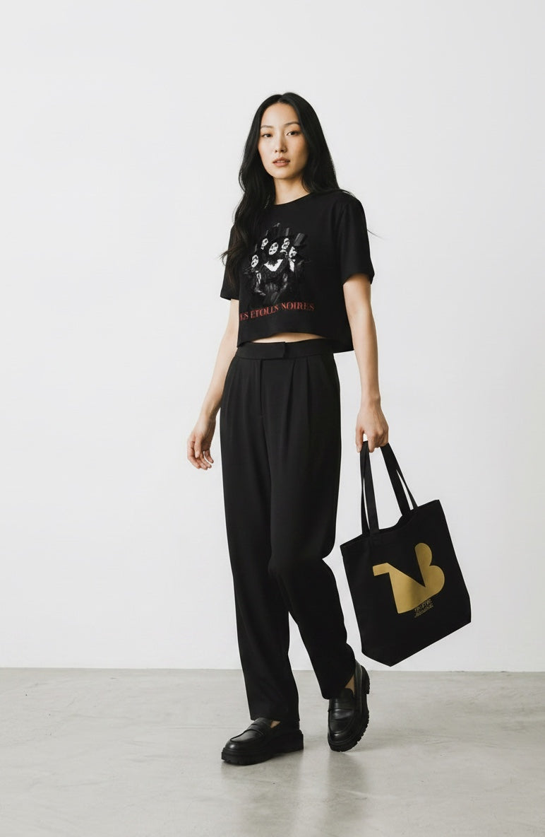 Noir Aesthetic Canvas Tote Bag — THEATRE NOIR BLANC | Theatre-Inspired Fashion