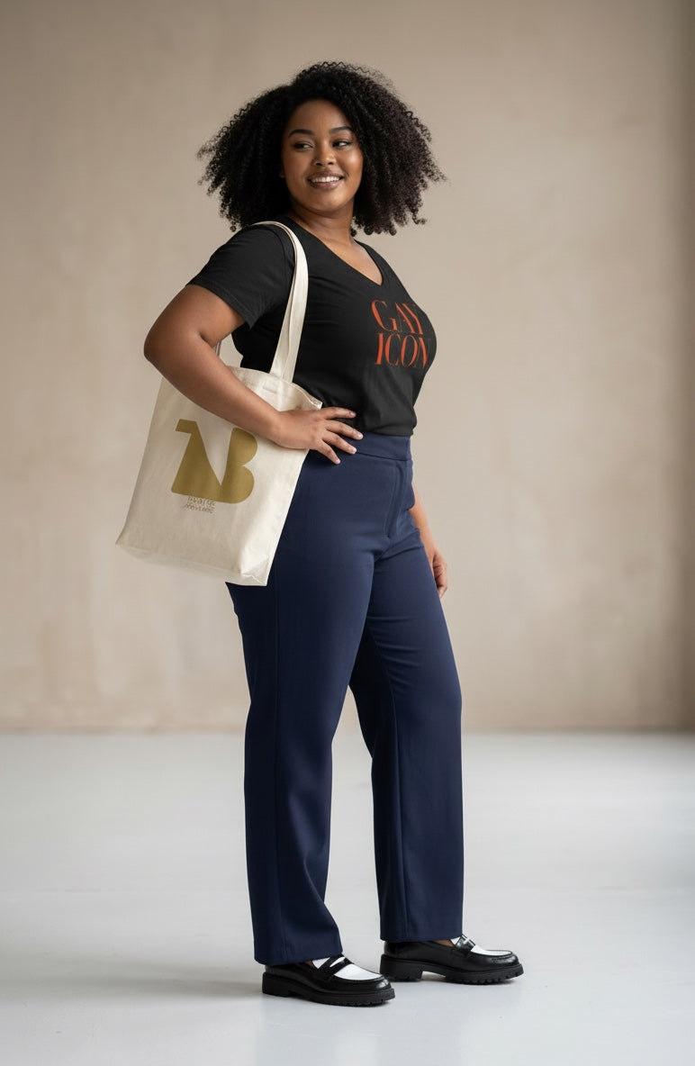 Noir Aesthetic Canvas Tote Bag — THEATRE NOIR BLANC | Theatre-Inspired Fashion